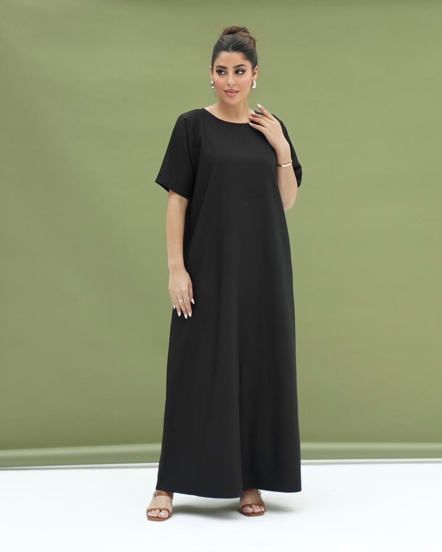 Black crepe half sleeve