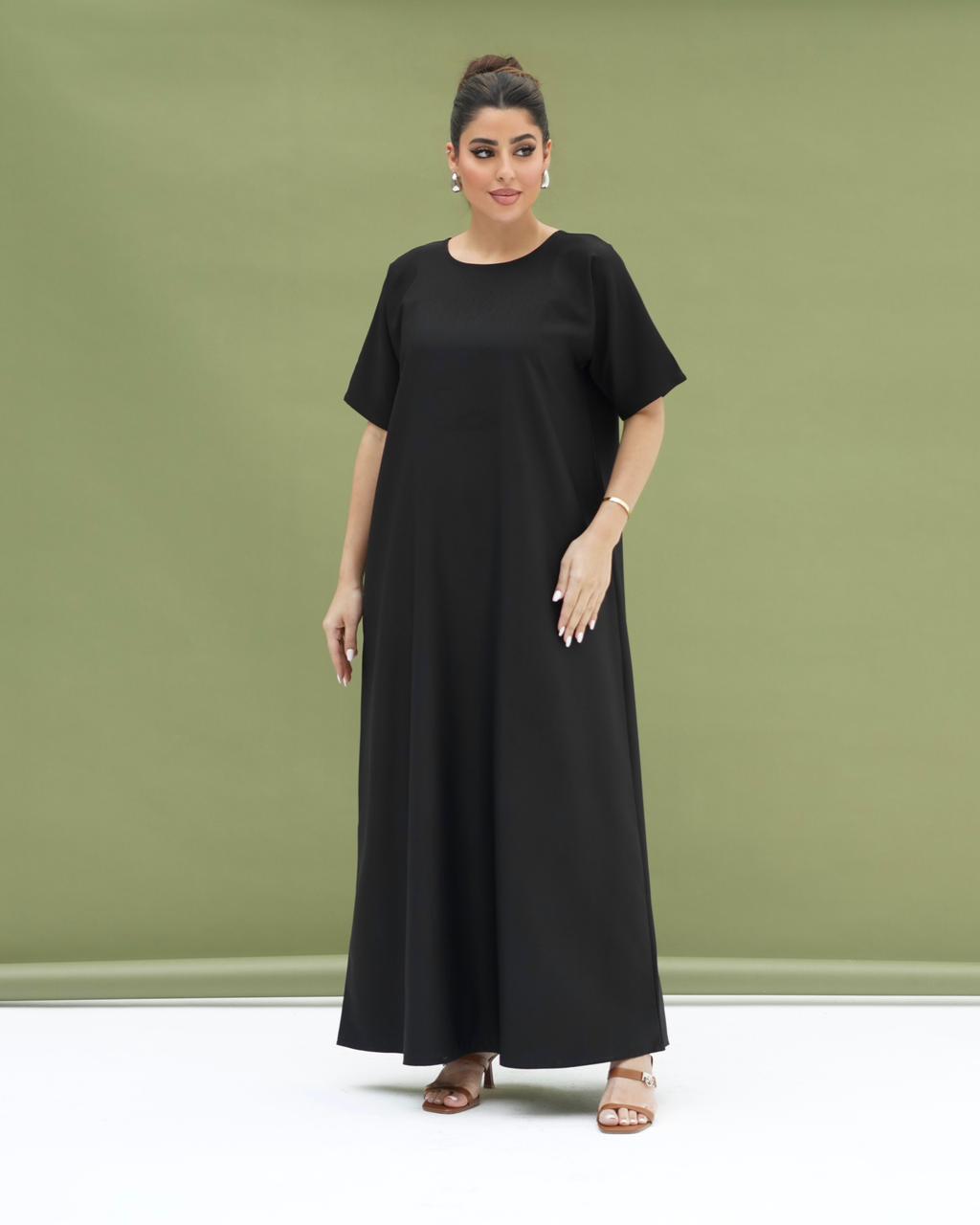 Black crepe half sleeve