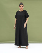 Black crepe half sleeve