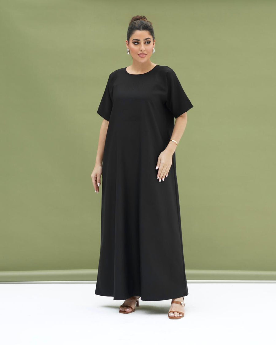 Black crepe half sleeve